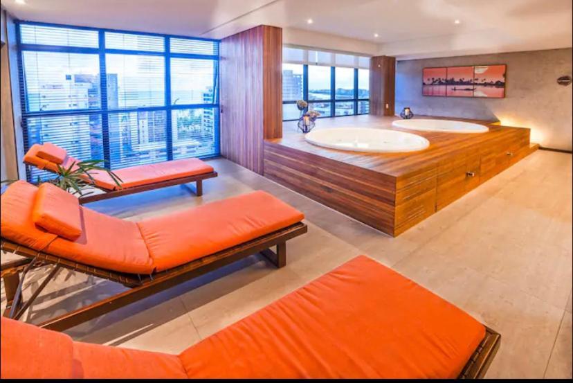 Luxo 1406 - Quarto E Sala Com Varanda Frente Mar Ponta Verde มาเซโอ ภายนอก รูปภาพ